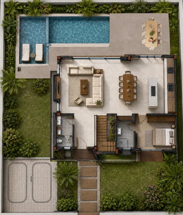 Configuration 5 chambres 2