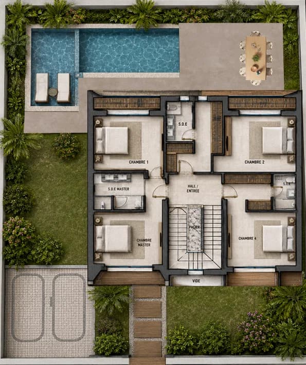 Configuration 5 chambres 3