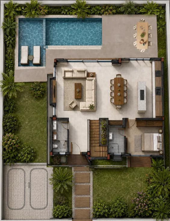 4 Chambres avec Master Bedroom 3
